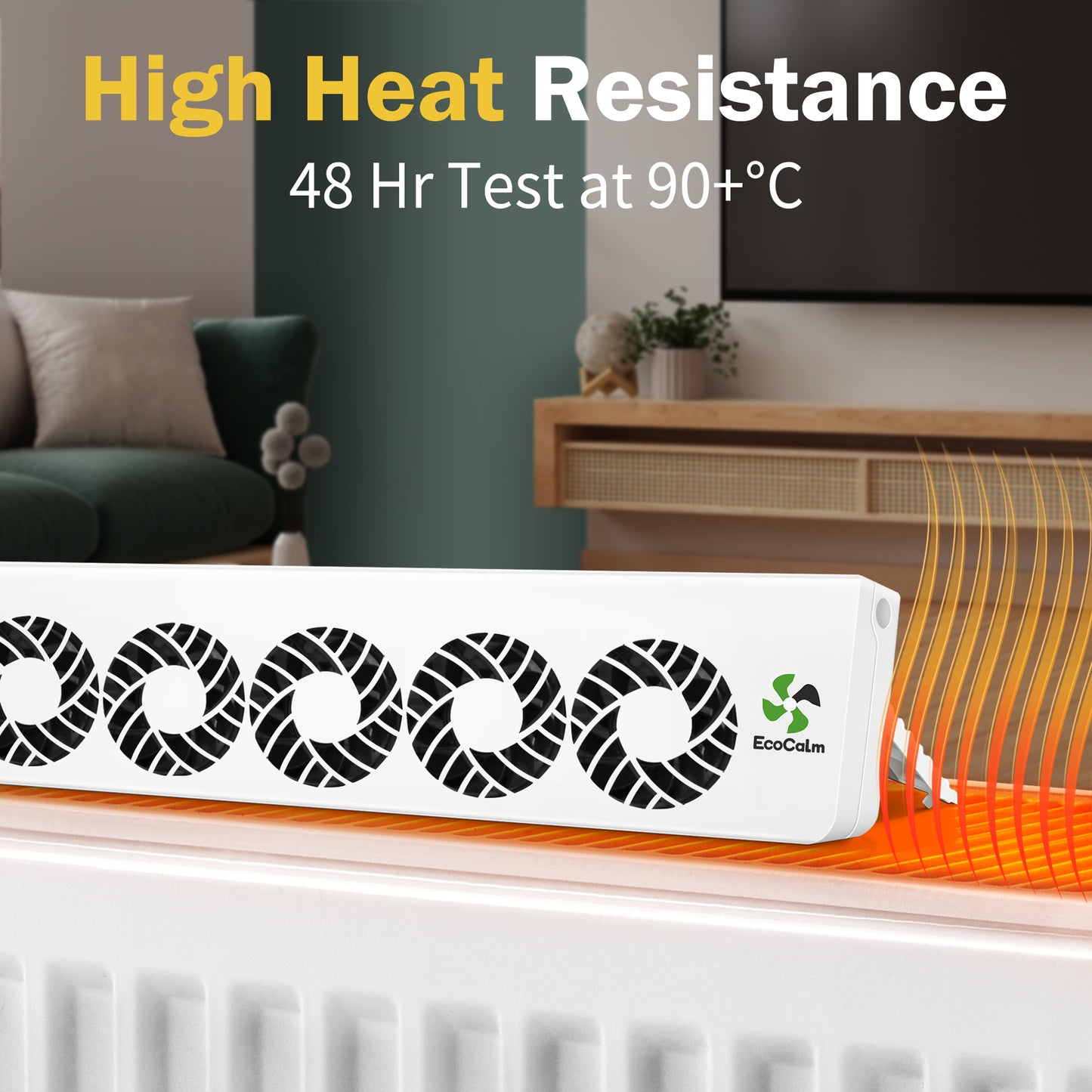 ecoCalm Radiator Fan Booster 2.0 for Home, Smart Radiator Ventilator with Thermostat Controller, Suitable for Radiators Such as TYP21, TYP22, TYP32 (Duo Set)