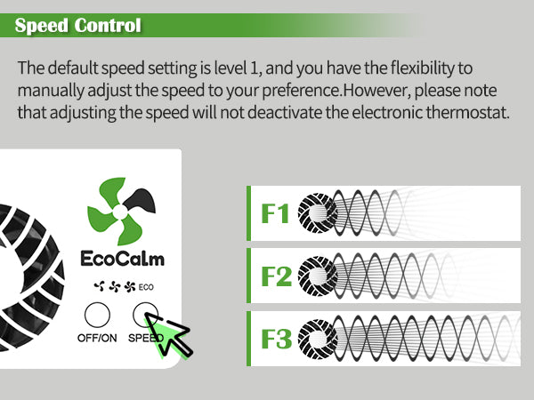 EcoCalm Booster Fan for Heater with Smart Heat Sensor, Heating Accessory for Home - Radiator Ventilator Increase the Heat Efficiency and Save Energy (Single Set)
